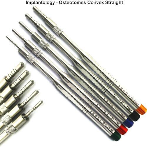 1 Piece Dental Implant Osteotome Instruments Bone extruder Planting device maxillary Sinus Lift Straight ( Convex Tips)