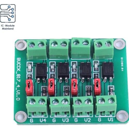 3.6-30V PC817 4 Channel Optocoupler Switch Conversion Module Voltage Converter Module Driver Photoelectric Isolated Module