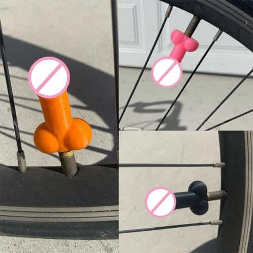 4Pcs Prank Penis_Shaped Tire Cap Luminous Funny Penis_Dick Car Wheel Valve Stem Cap Dust Cover fits Trucks Bikes Motorcycles