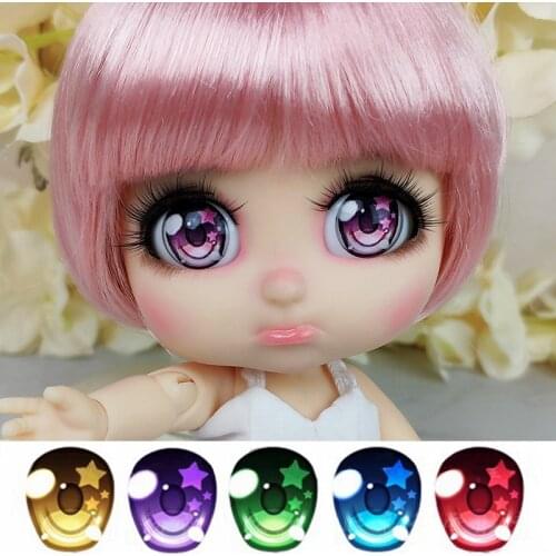 Adolly Eyes For Toys A Pair Plastic Stars Cartoon Acrylic Eye For Dolls DIY Handmade 1/3 1/4 1/6 BJD SD Doll Accessories Eyeball