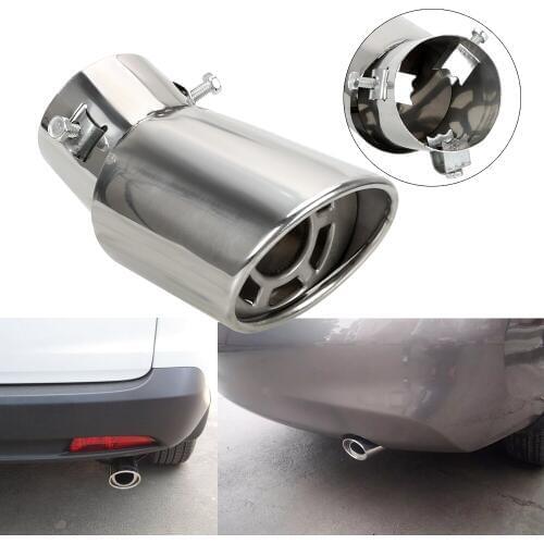 1PC Car Exhaust Muffler Tail Muffler Car Accessories Round Car Exhaust Tail Pipe Universal Stainless Steel