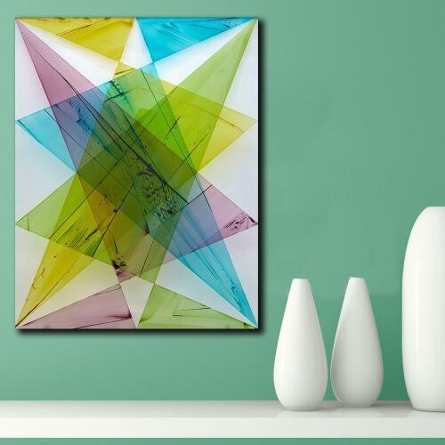 Large Size Wall Art Color triangle Canvas Painting For Living Room Home Decoration Oil Painting On Canvas Wall Painting Unframed