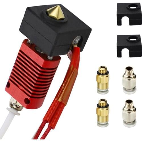 3D Printer Parts With Silicon Cover + Nozzles +Pneumatic Coupler + Hotend Extruder Kit For Ender 3/Ender 3 Pro/Ender 3S/CR-10