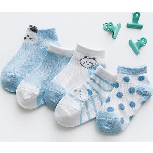 Childrens socks super thin boys and girls boat socks Summer Cotton three-dimensional childrens socks cartoon baby socks
