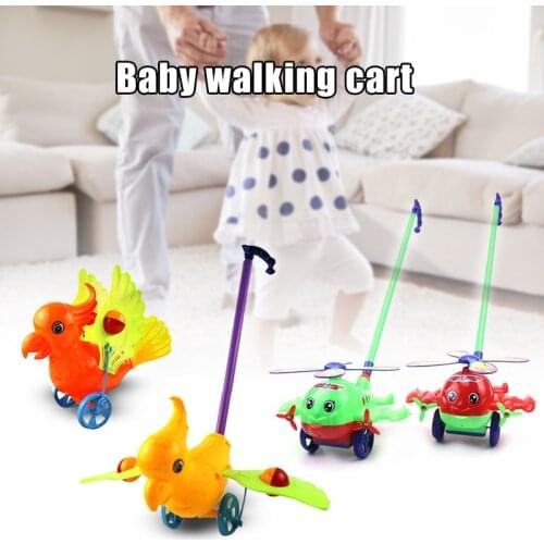 Baby Learning Walker Toddler Toys Walking Learning Cartoon Cart Push Toy NSV775