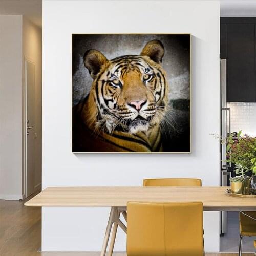 Wild Tiger Canvas Painting Animals Modern Posters and Prints on The Wall Art Picture for Childrens Bedroom Cuadros Home Decor