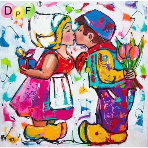 DPF New 3d Diamond Painting Cross Stitch People Crystal Diamond embroidery Mosaic color kid Home Decor rhinestone crafts