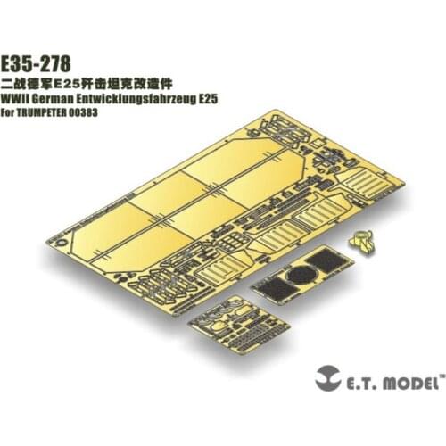 E.T.MODEL E35-278 1/35 WWIl German Entwicklungsfahrzeug E25 For TRUMPETER 00383