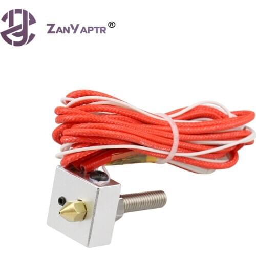 3D Printer Parts MK8 Extruder Hot End Kit DIY Hot End + Heater Cartridge Aluminum Heat Block 1.75mm 0.4mm free shipping