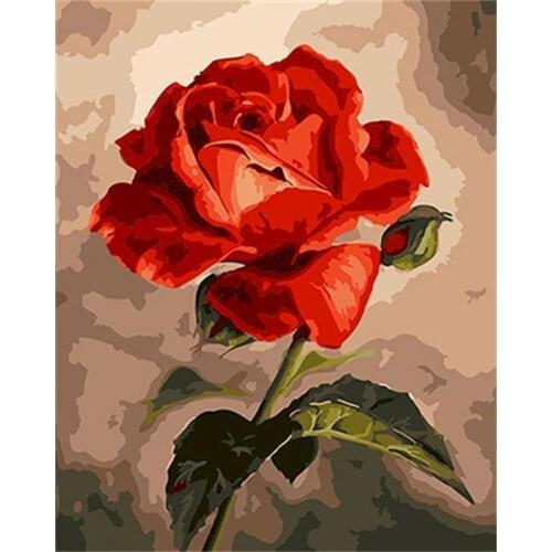 GATYZTORY Full Square/Round Diamond Painting Flower 5D DIY Diamond Embroidery Rose Mosaic Art Kits Home Decoration