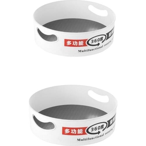 Deep Plastic Lazy Susan Rotating Storage Container- Non-Slip Rotating Organizer for Kitchen Pantry, Cabinet, Bathroom