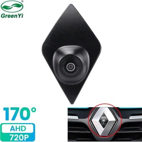 GreenYi 170° Fisheye Lens AHD 720P Night Vision Car Front View Camera For Renault Captur Koleos Modus Clio Logo Mark HD Camera