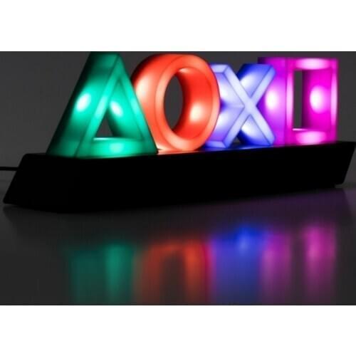 USB/Battery Powered Game Icon Light PS4 Music Playstation Icon Light Voice Control LED Neon Lamp Atmosphere Decoration for Bar