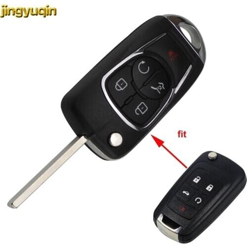 Jingyuqin Modify Flip Remote Car Key Shell Case Cover For Chevrolet Cruze & Buick VAUXHALL OPEL Insignia Astra J Zafira C HU100