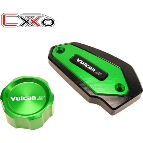 For Kawasaki Vulcan S 650 s650 VN650 2017-2020 2021 Motorcycle Front & Rear Fluid Reservoir Cover Cylinder Reservoir Brake Cap