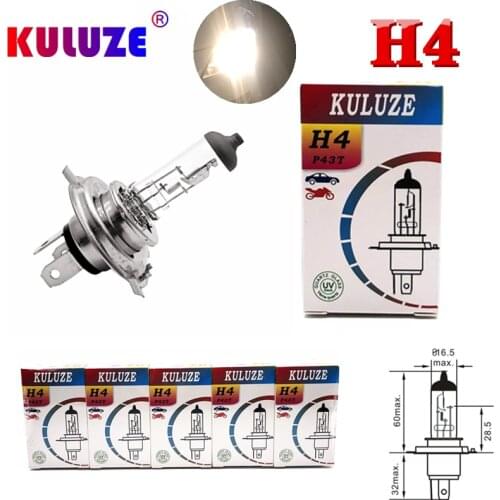 KULUZE 50 Pcs H1 H4 H7 H11 9005 HB3 9006 HB4 Car Bulb 12V 55W Headlight Lamp H3 H8 Fog Lamps H15 9012 clear car bulb Wholesale