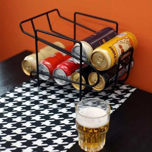 Nordic Metal Beer Fridge Organizer Drink Shelf Food Holder Support Rack Organizador Metalwork Home Kitchen Decor Accessories