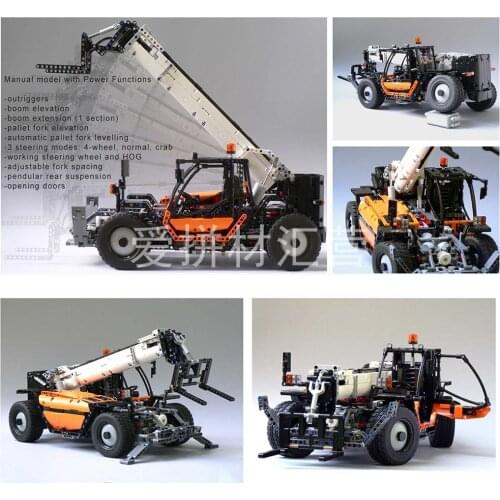 Moc-6302 engineering vehicle lifting technology construction brick new RC Christmas Boy education gift