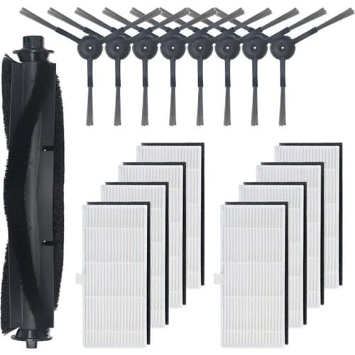 17Pcs Replaceable Side Brush Filter Roll Brush Accessories Set Parts for S9 Vacuum Cleaner Sweeper Replace for Home