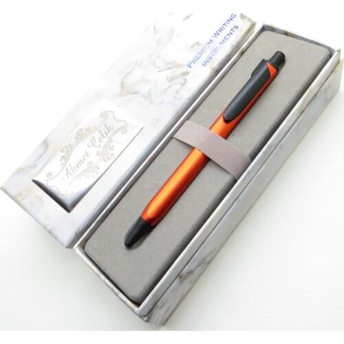 Wings Marble T544 Orange Ballpoint Pen | İsme Special Pen | Gift Pen