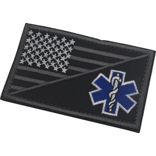 Embroidery Patches Chilean Tactical Flag Patches Star Of Life Decal Patch Cloth Patch