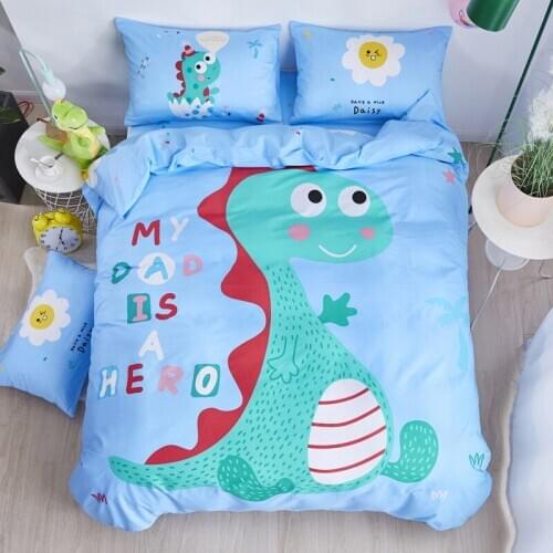 Pure Cotton Bed Linen Cartoon Kids Bedding Set Quilt Cover Bed Sheet Pillowcase 4pcs King Size Cute Bed Set Duvet Cover Bedroom