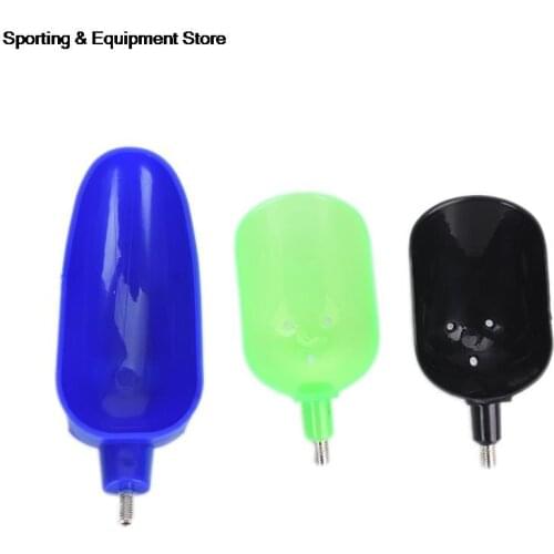 Sturdy Plastic Bait Casting Scoop for Feeding Particles Boilies Carp Fishing Fish Bait Tool 33g/67g Thread Toss Throw Spoon