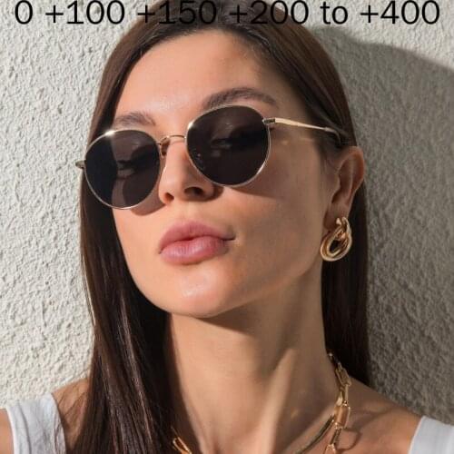 Vintage womens Bifocal Reading Sun Glasses Reader Spring Hinge Men Women Retro Female round Sun Reading Glasses NX