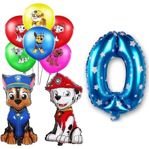 Paw Patrol Foil Balloon 33Pcs/Set Cartoon Character Skye Chase Marshall Dog Pat Balloon Kids Birthday Party Decoration Kids Gift