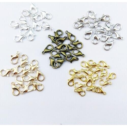 20Pcs Lobster Clasp Hook Jewelry Findings DIY Making Necklace bracelet Buckle Jewelry Accessories