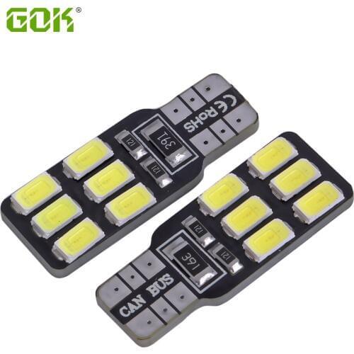 100pcs Error Free T10 Canbus Led w5w T10 led 158 168 194 5630 5730 t10 12smd LED Car Canbus Replacement Light Lamp Bulbs 12v