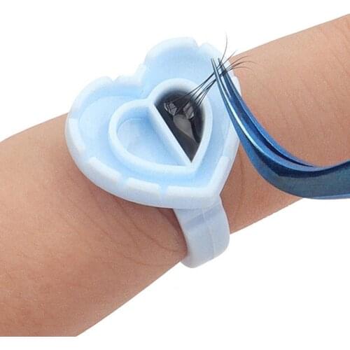 100Pcs/Bag Glue Cups Disposable Eyelash Glue Fan Cup Rings Holder Container Tattoo Pigment Eyelash Extension Tools Lash Supplies