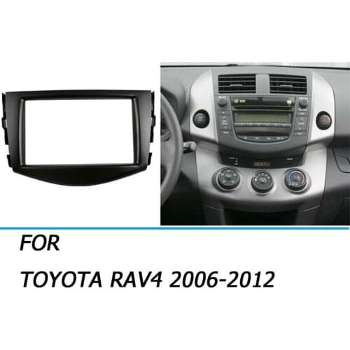 2 Din Car Accessories Stereo Radio Panel Fascia Frame Stickers For Toyota RAV4 2006 2007 2008 2009 2010 2011 2012