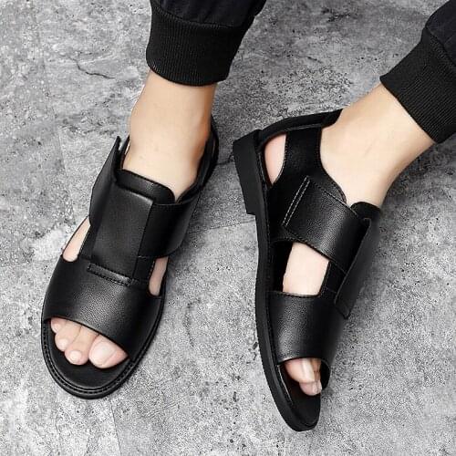 2020 Summer Gladiator Mens Beach Sandals Outdoor Breathable Shoes Roman Good Quality Men Casual Shoe Flip Flops Large Size 44