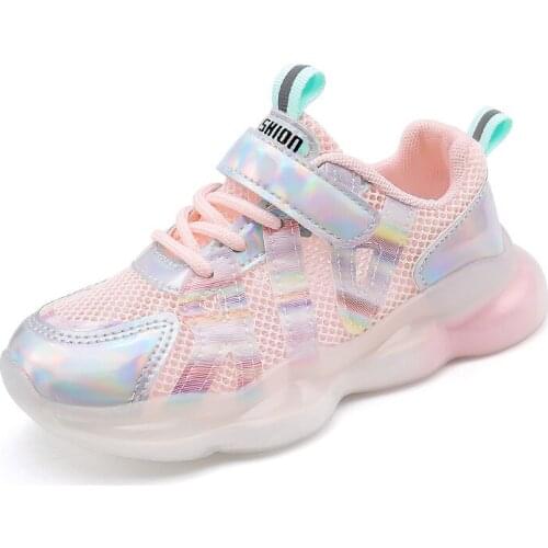 2021 New Summer Girls' Boys sneakers Childrens Mesh Shoes Breathable Mesh Face Childrens Colorful Sport Shoes