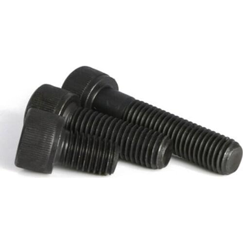 2pcs M16 inner hexagon bolts knurled screw allen circle column head screws cup hair bolt high strength 12.9 class black