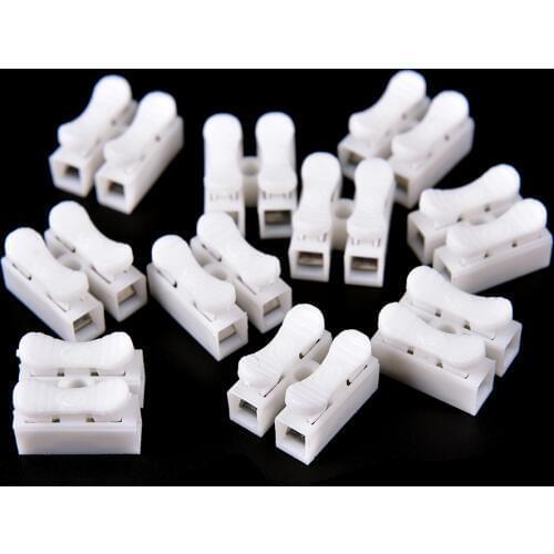 30Pcs/pack New Mini type 2 Pins Electrical Cable Connector CH2 Quick Splice Lock Wire Terminal Wholesale
