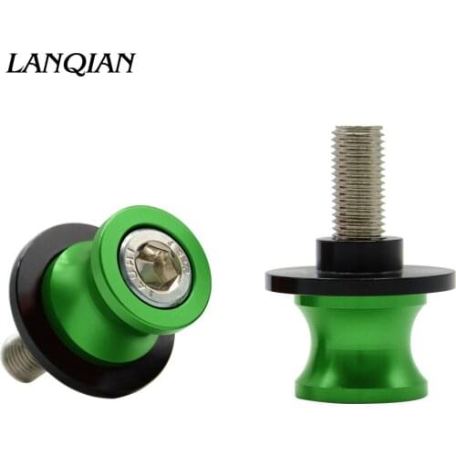 6mm 8mm 10mm Motorcycle part CNC Aluminum Swingarm Spools Slider For Kawasaki ZX-9 ZX-9R ZX-500R ZR-10R ZR-6R ZR-750
