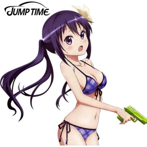 JumpTime 13cm x 12.2cm Car Sticker Gochuumon wa Usagi Desu ka Tedeza Rize Gremory Vinyl Decal Window Wiper Decal Accessories