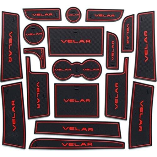 Car Gate Slot Pad Water Coaster Interior Non-slip Mats&dust Mats For Range Rover VELAR 2017 2018 2019 Accessories 18pcs/set