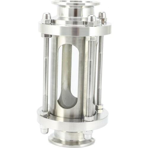 Free shipping 304 stainless steel sanitary clamp-type protective cover for quick-loading glass pipeline Tubing Sight Glass