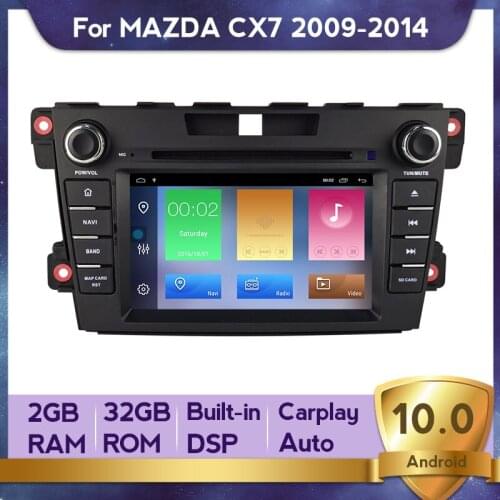 CarPlay Auto Android 10 DSP Car DVD Player For Mazda CX7 CX-7 2009-2014 Radio Stereo GPS Navigation WIFI Multimedia Mirror Link
