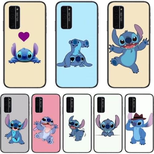 Phone Case Stitch Disney Phone Case Hull For Huawei Honor 8 9 10 20 30 A S Lite Pro 5g i Black Back Soft Cell Cover Pretty