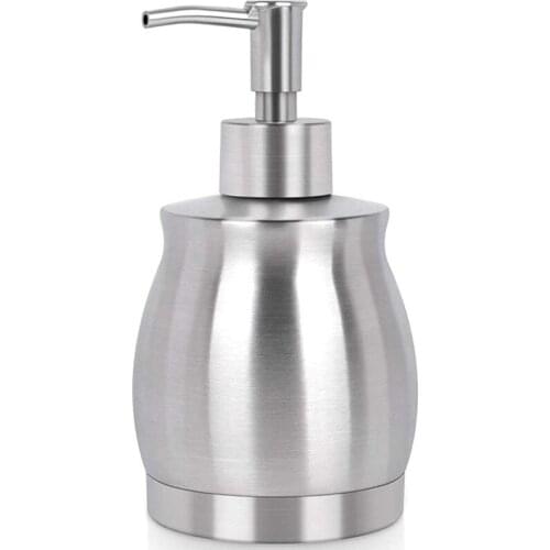 Stainless Steel Countertop Soap Dispenser Prime 390 Ml Liquid Bottle for Kitchen & Bathroom Hand Dish Lotion