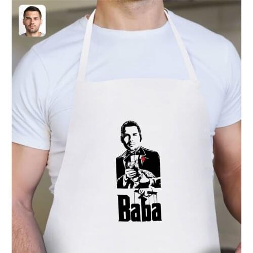 Personalized Custom Godfather Godfather Silhouette Design White Kitchen Önlüğü-2