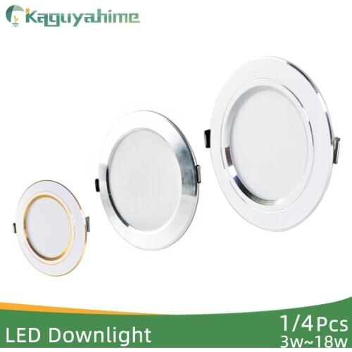 Kaguyahime 1pc/4pcs LED Panel Light 220V Spot Light Lamp Ultra Thin Recessed Downlight LED Indoor Lighting Kitchen 5W 9W 12W 18W