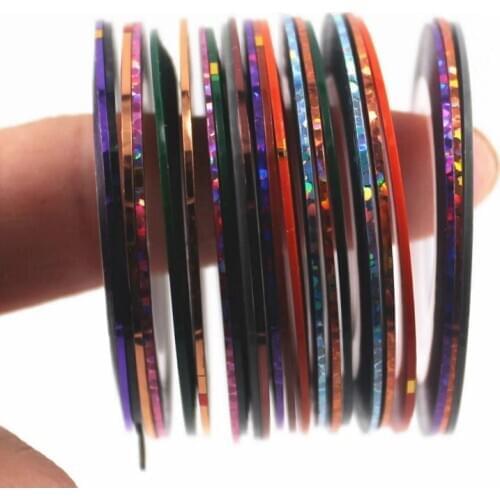 Kawaii (Random 5 Pieces)Metallic Rolls Striping Tape Line Nail Art Sticker Tools Beauty Nail Decorations for Nail Stickers Salon