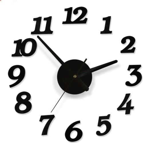 Creative acrylic crystal DIY wall mirror clock ,combined digital wall clock sticker fashion simple high-grade