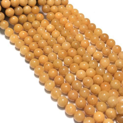 8mm Natural Old Topazs Stone Beads Round Loose Golden Silk Jades Stone Beads For Jewelry Making DIY Bracelet Necklace Earring