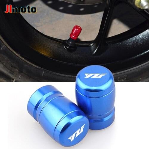 With Logo YZF Motorcycle Tire Valve Air Port Stem Cap Cover Plug CNC Aluminum Accessories For Yamaha YZF R3 R25 R6 R1 2013-2021